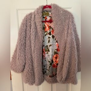 Lavender Fluffy swing coat